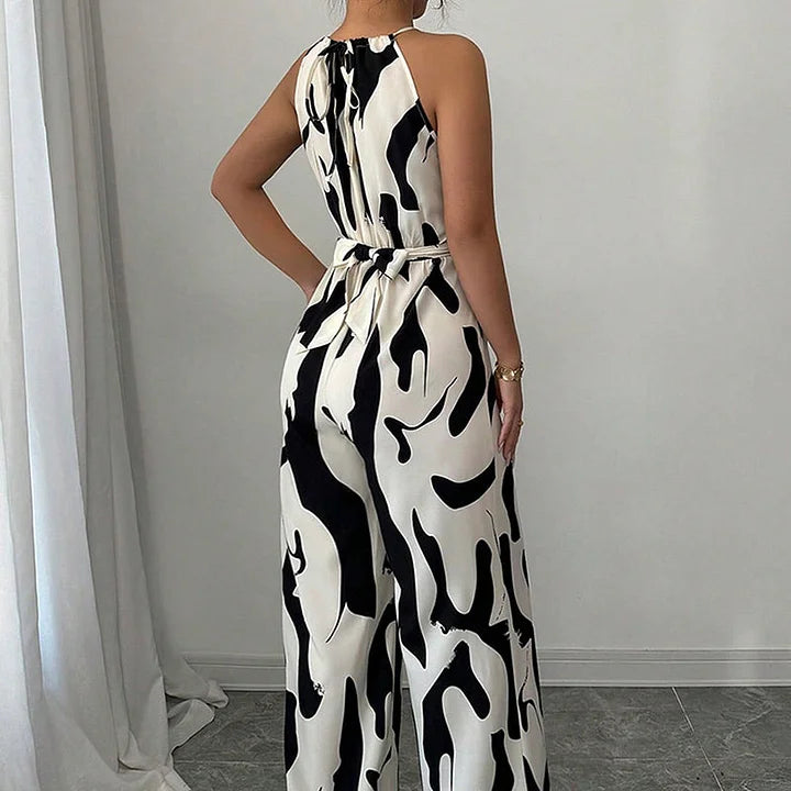 Jorinda - Color Block Backless Jumpsuit