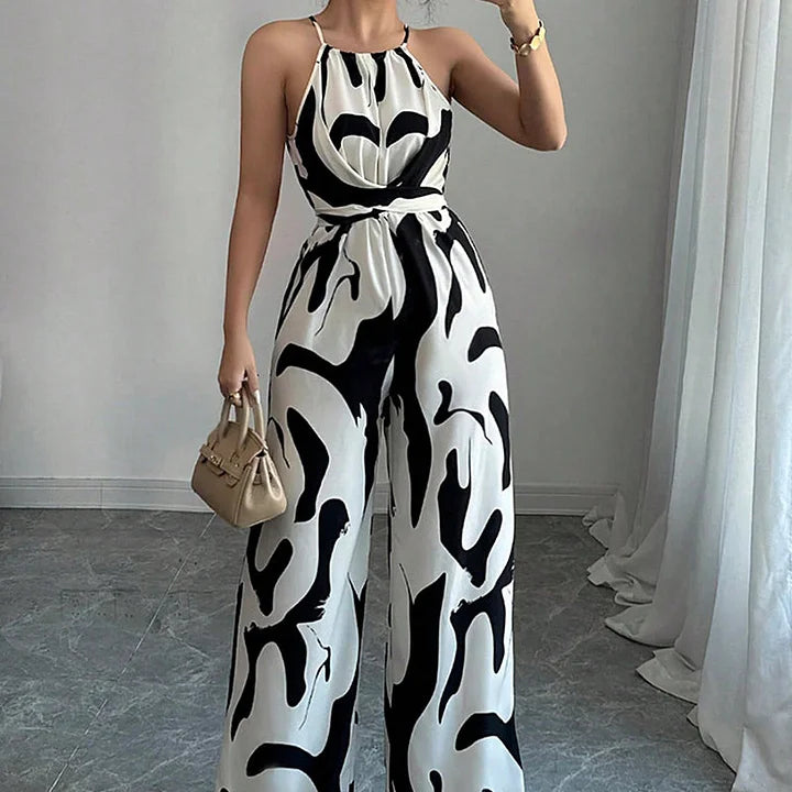 Jorinda - Color Block Backless Jumpsuit
