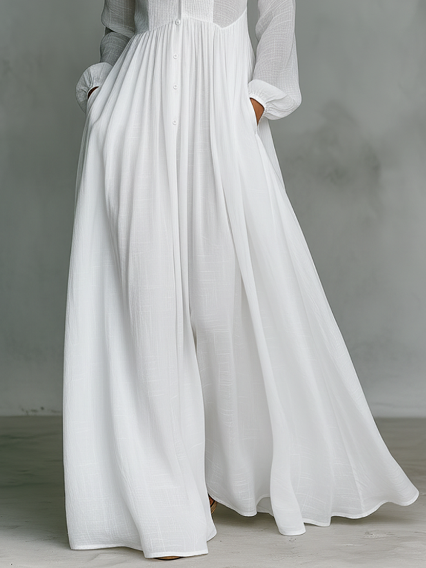 Amelia – Elegant Maxi Dress with Buttons
