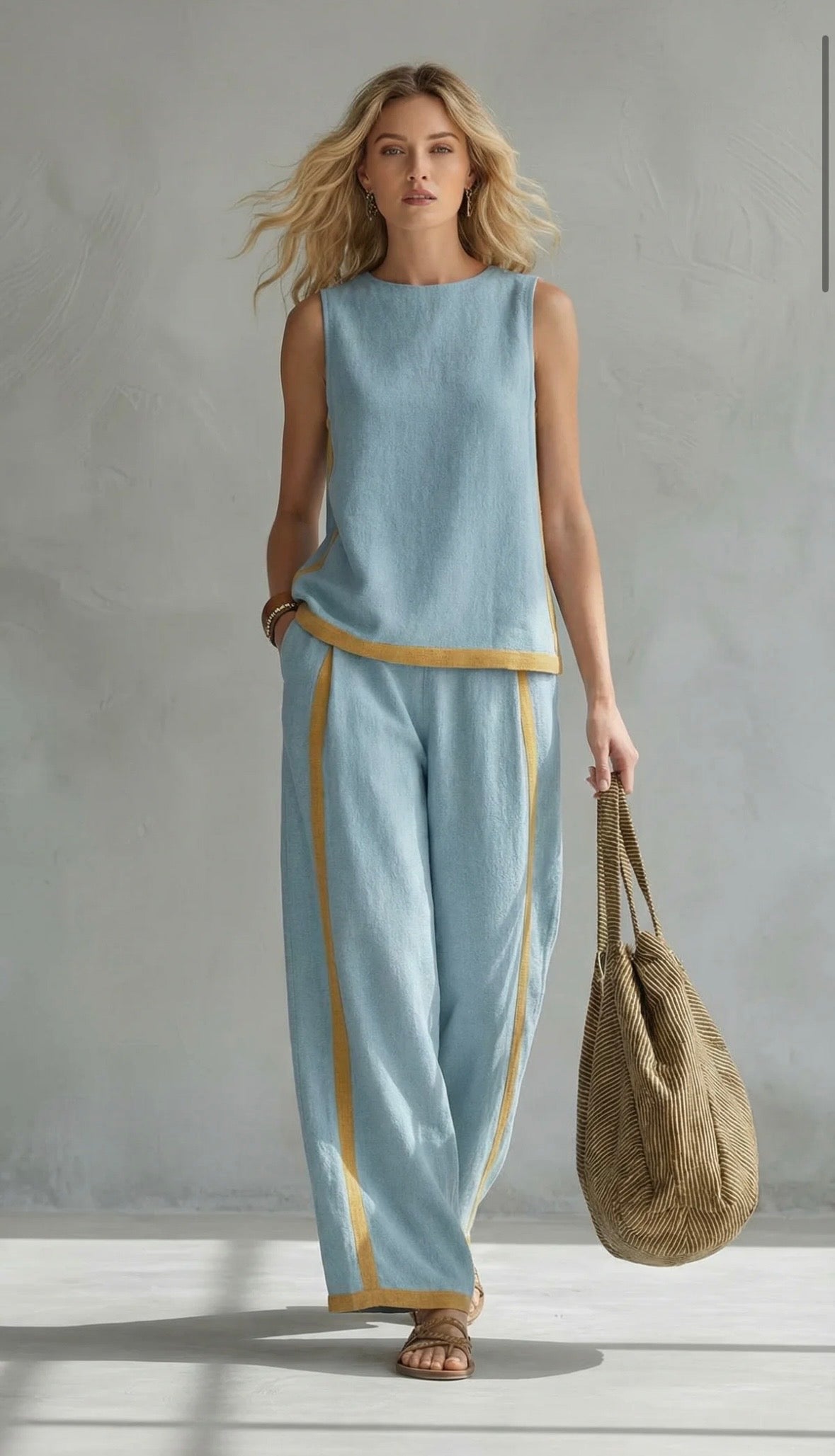 Leila | Elegant Cotton and Linen Suit