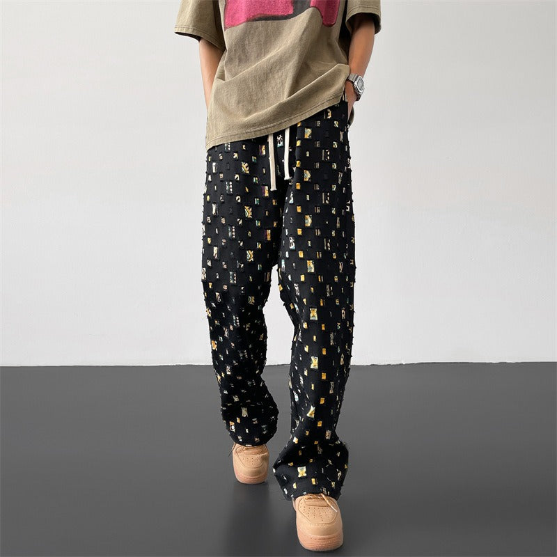Ripped Patchwork Trousers