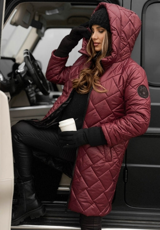 Magda | Quilted Coat with Hood for Winter