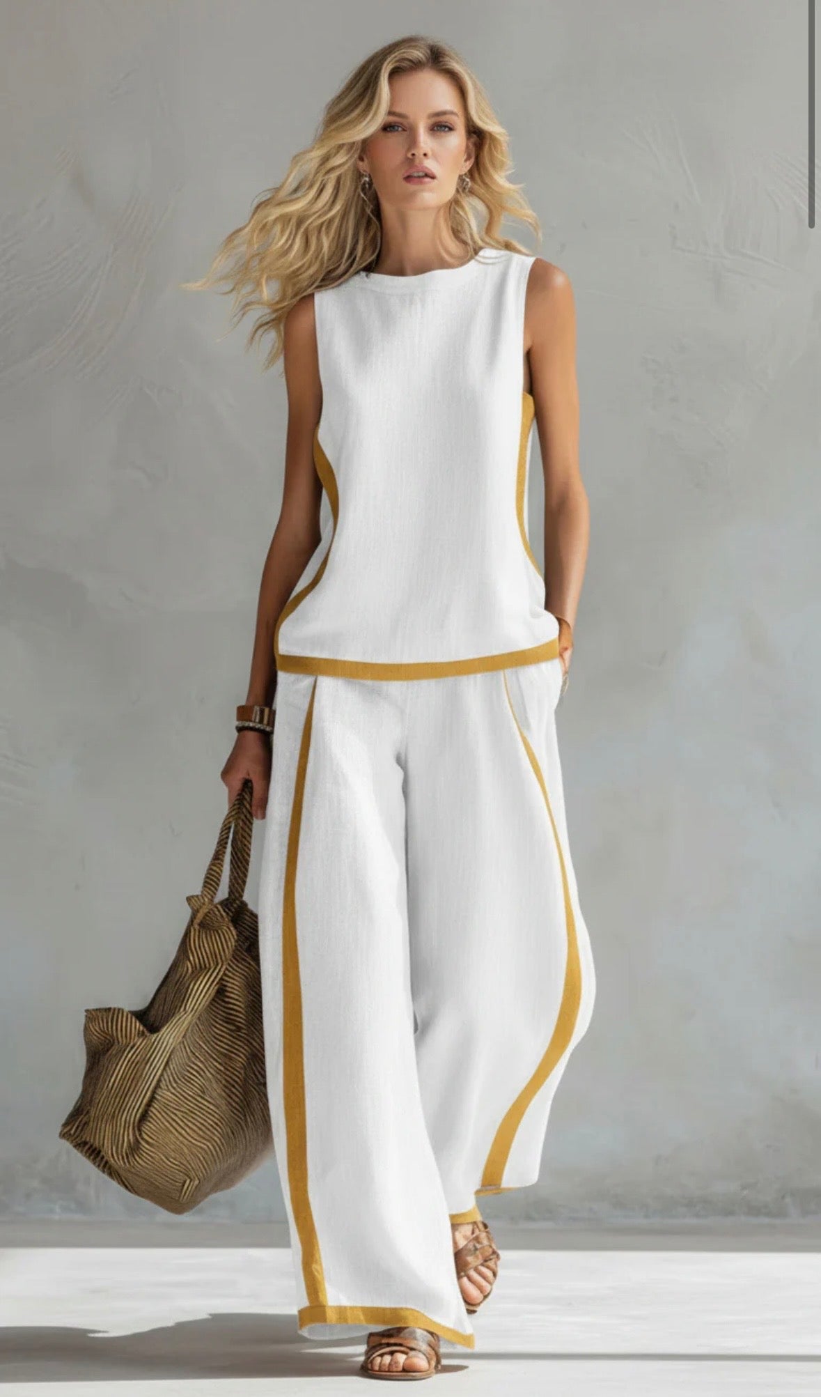 Leila | Elegant Cotton and Linen Suit