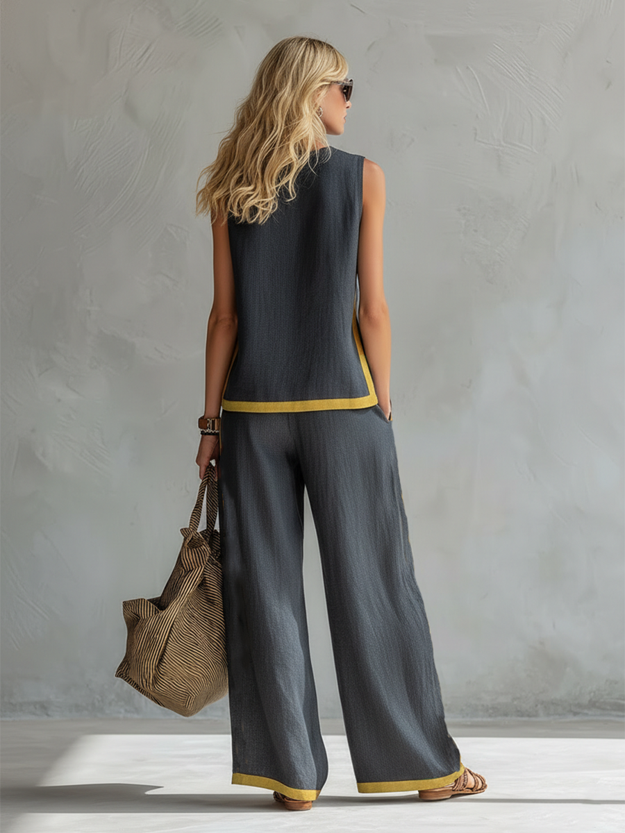 Leila | Elegant Cotton and Linen Suit