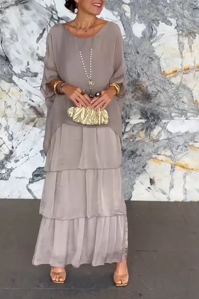 Nora – Flowing Maxi Dress with Layered Effect