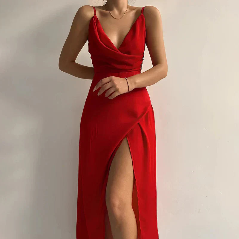 Fay | Satin Dress with Split