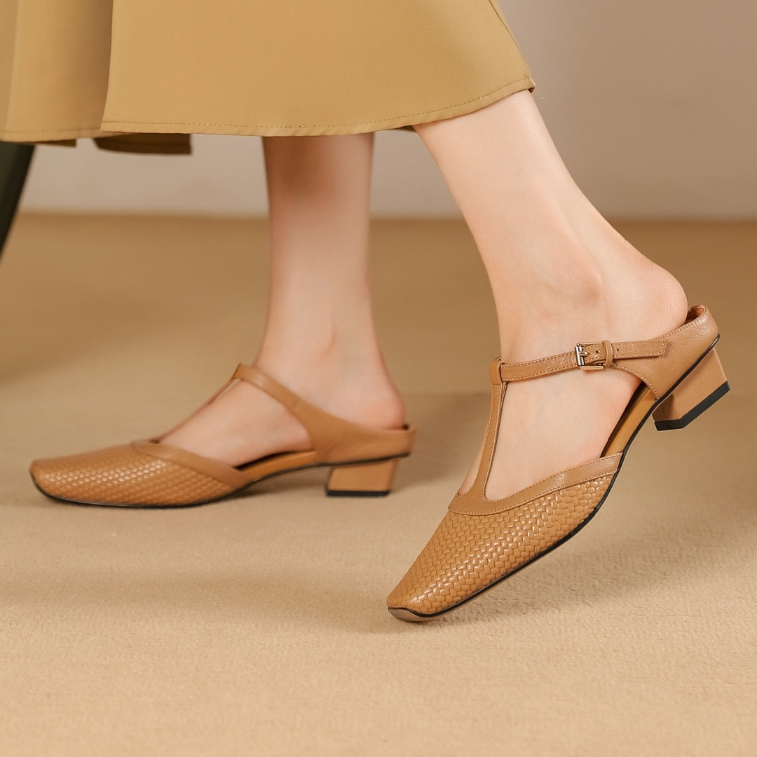 Isabella Leather Mules