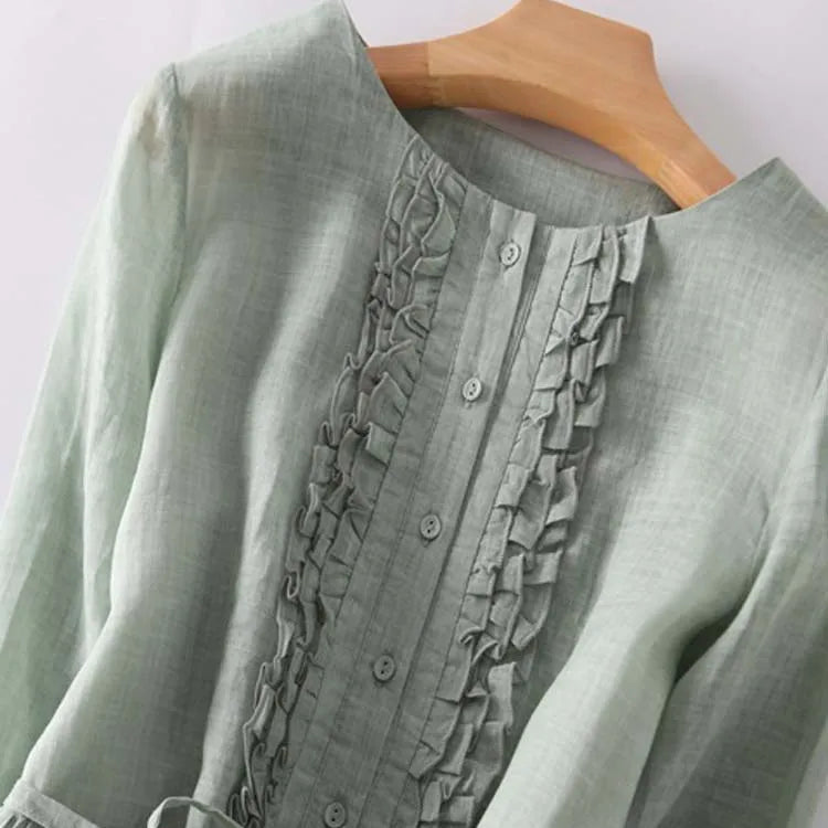 Liza | Long Linen Maxi Dress