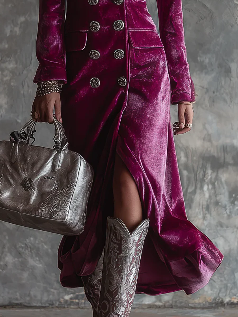 Danuta | Velvet Blazer Maxi Dress