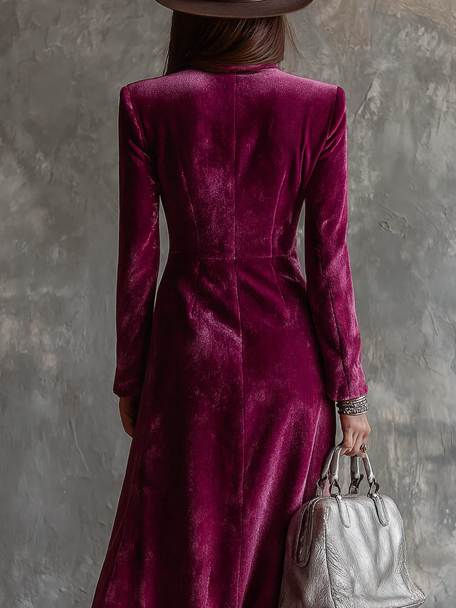 Danuta | Velvet Blazer Maxi Dress