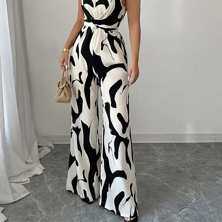 Jorinda - Color Block Backless Jumpsuit